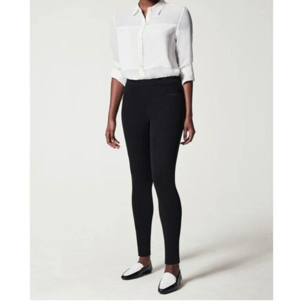 Spanx Womens Black Jean-ins Ankle Leggings Medium